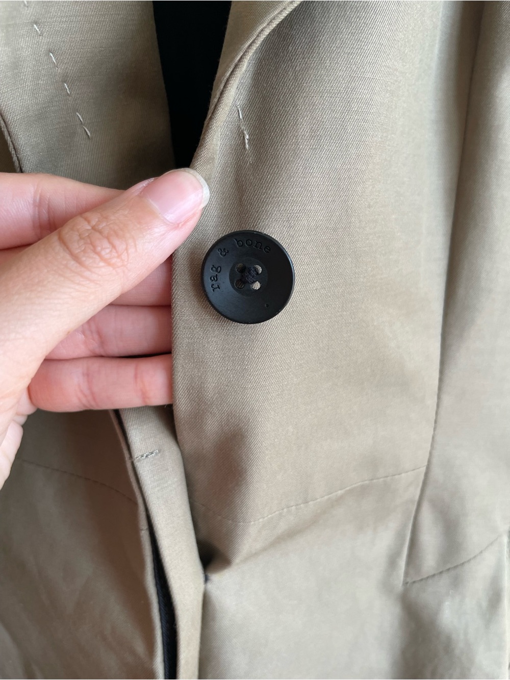 Rag & Bone Trench Jacket Khaki Tan Women's Size 2 Minimalist Classic - Picture 5 of 8